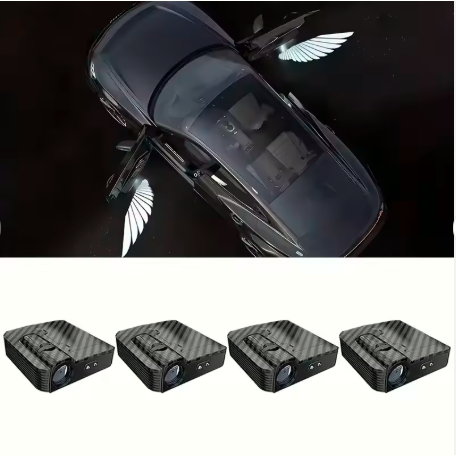 Angel Wings Dynamic Welcome Light for Tesla Model Y & Model 3 Highland – Romantic LED Projection Floor Lamp