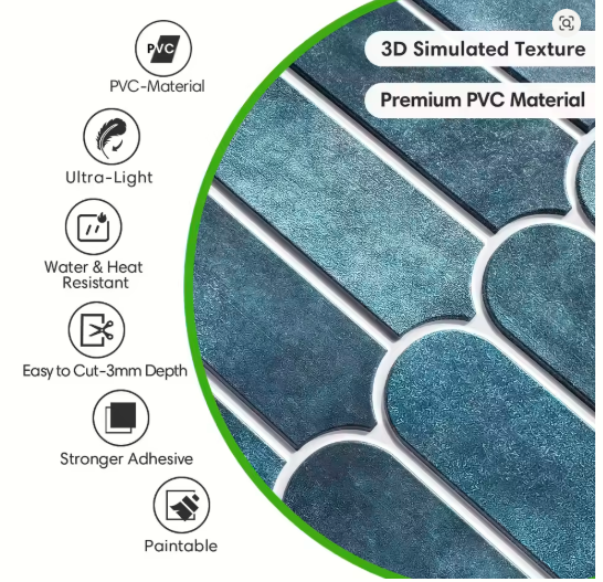 20 Pack 3D Matte Fish Peel & Stick Wall Panels – Waterproof, Self-Adhesive PVC Wall Tiles for Kitchen, Bedroom, RV & Home Decor