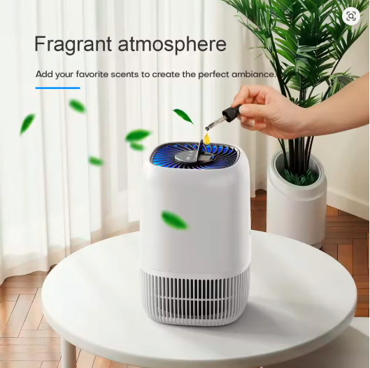 Air Purifier for Bedroom Home – HEPA Filter with Fragrance, Removes Smoke, Odor, Allergies, Pollen, Pet Dander – Ultra Quiet, 3-Speed Fan, Smart Timer