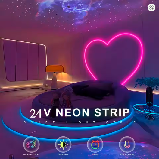 Tuya Smart WiFi Neon LED Strip 30M – RGB Music Sync Lights with Alexa & App Control