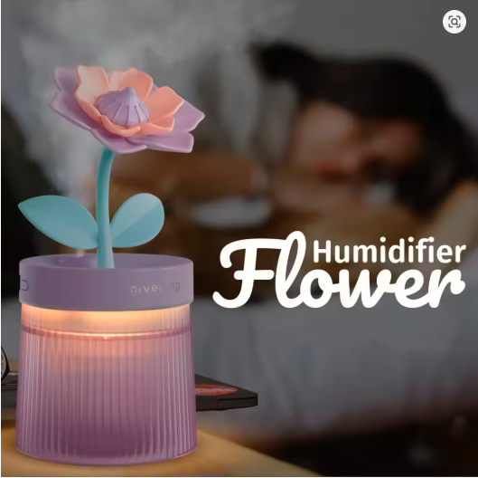 2025 Mini Flower Mist Diffuser – USB Ultrasonic Humidifier with LED Night Light & Remote Control