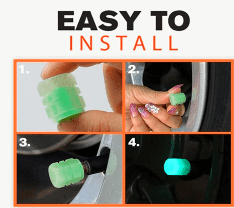 1-20PCS Luminous Glow Car & Motorcycle Tire Valve Caps – Night-Glowing, Waterproof, Universal Wheel Accessory