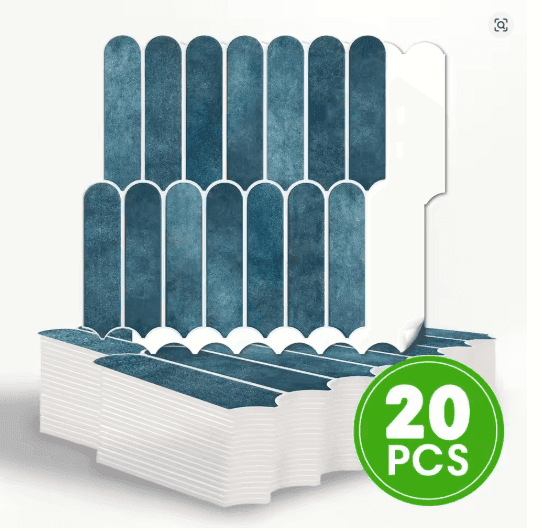 20 Pack 3D Matte Fish Peel & Stick Wall Panels – Waterproof, Self-Adhesive PVC Wall Tiles for Kitchen, Bedroom, RV & Home Decor