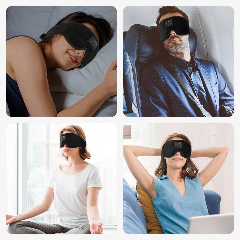 2024 3D Bluetooth Sleep Mask – Heated Eye Care with Sound Therapy & Memory Foam Comfort