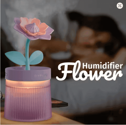 2025 Mini Flower Mist Diffuser – USB Ultrasonic Humidifier with LED Night Light & Remote Control - GripGo.Online