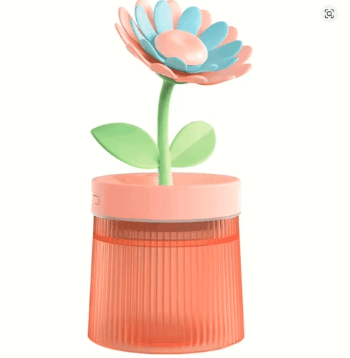 2025 Mini Flower Mist Diffuser – USB Ultrasonic Humidifier with LED Night Light & Remote Control