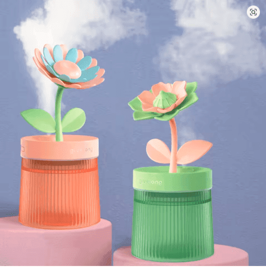2025 Mini Flower Mist Diffuser – USB Ultrasonic Humidifier with LED Night Light & Remote Control