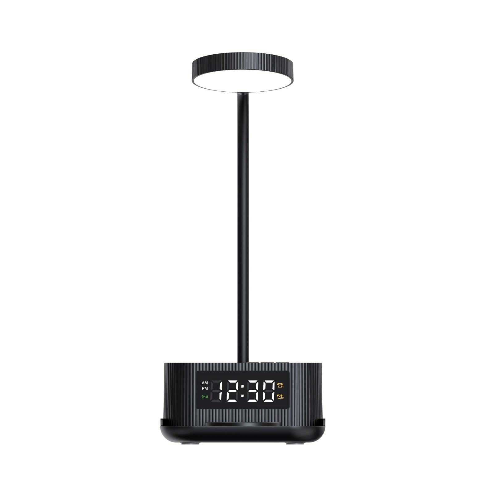 2025 Smart Desk Organizer – Wireless Charger, Clock Display, Pen Holder & LED Lamp in One