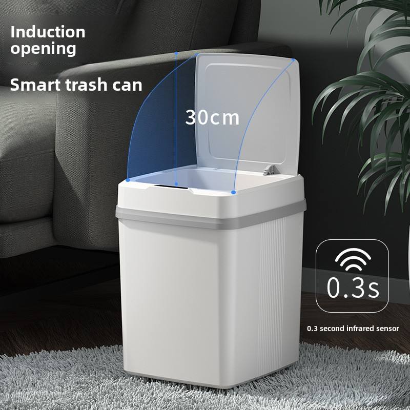 2025 Smart Sensor Trash Bin – Automatic Lid Square Bucket for Kitchen, Bathroom & Office