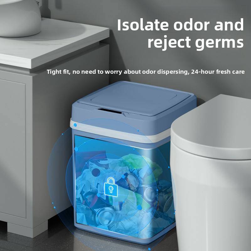 2025 Smart Sensor Trash Bin – Automatic Lid Square Bucket for Kitchen, Bathroom & Office