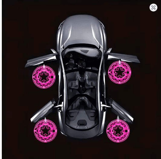 4PCS Wireless Pink Pentagram Car Door Logo Projector – Luxury LED Welcome Lights for a Magical Entrance - GripGo.Online