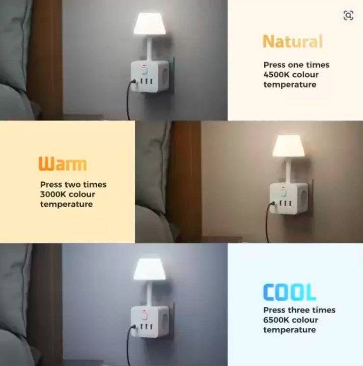 7-in-1 EU Power Outlet with Surge Protection – 3 AC Outlets, 3 USB Ports & 1 Type-C Fast Charger | Desktop Charging Station