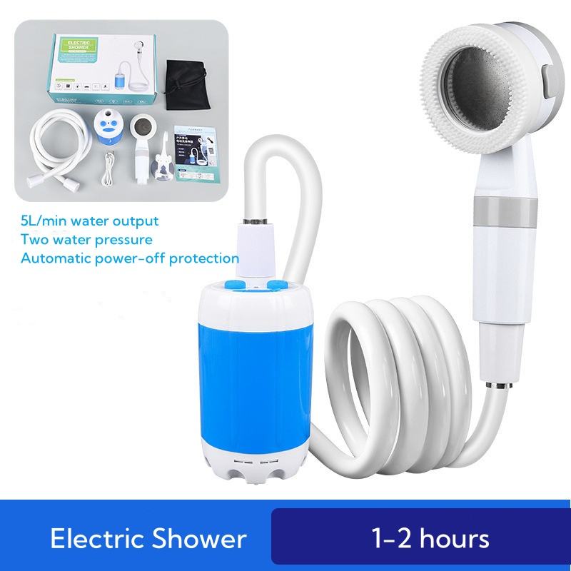 2025 Portable Electric Camping Shower – Adjustable Flow Pump with Hose & Rechargeable Battery
