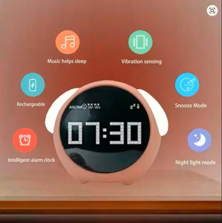 All-in-One Intelligent Night Light & Alarm Clock for Kids – Designed for Healthy Sleep & Bright Mornings