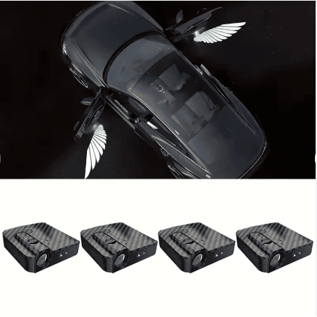 Angel Wings Dynamic Welcome Light for Tesla Model Y & Model 3 Highland – Romantic LED Projection Floor Lamp - GripGo.Online