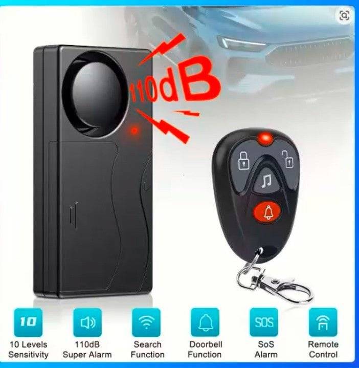 Awapow Wireless Anti - Theft Alarm – 110dB Vibration Sensor with Remote Control for Home, Bike, Car & Motorcycle Security - GripGo.Online