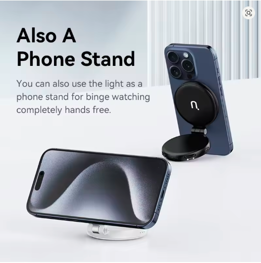 Ulanzi LM19 MagSafe Selfie Light – Portable Fill Light for iPhone 16/15/14/13/12 Pro Max, Vlog & Video Stand