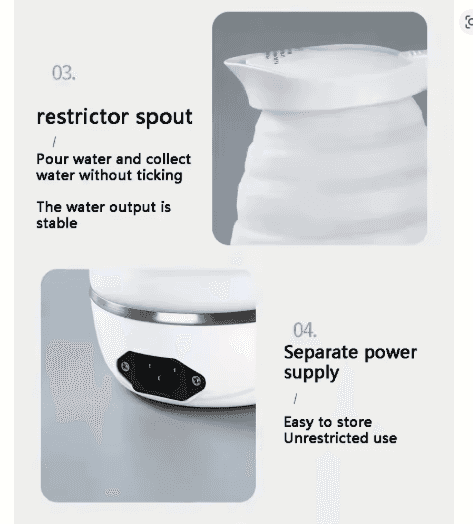 Mini Foldable Electric Kettle 0.6L | Portable Travel Water Heater with Auto Shut-Off