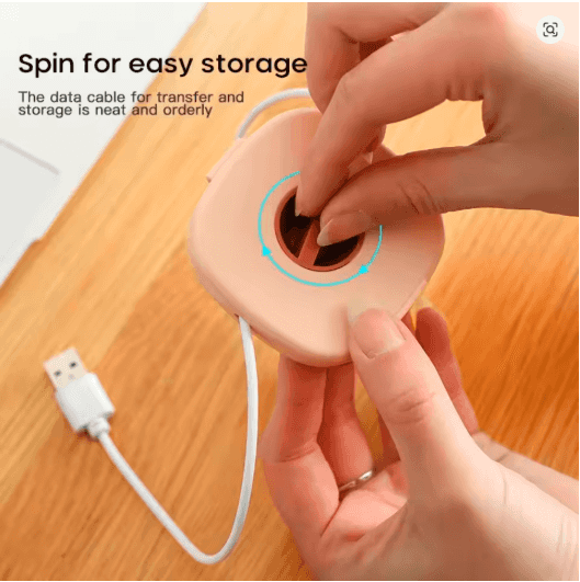 Round Wire Winder Box | Portable Multifunctional Cable Organizer for USB Chargers & Earphones