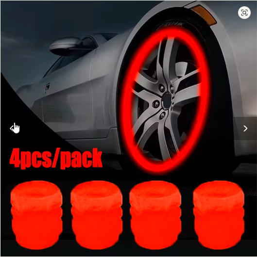 1-20PCS Luminous Glow Car & Motorcycle Tire Valve Caps – Night-Glowing, Waterproof, Universal Wheel Accessory