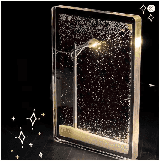 Christmas Snow Scene Lamp – DIY Decorative Night Light for Bedroom, Bathroom & Holiday Home Decor