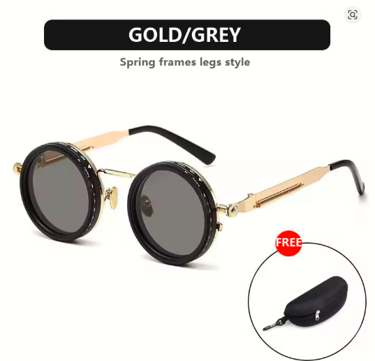 ND9 Polarized Round Sunglasses – Adjustable Dimming Retro Punk UV400 Shades for Men & Women Outdoor Fishing