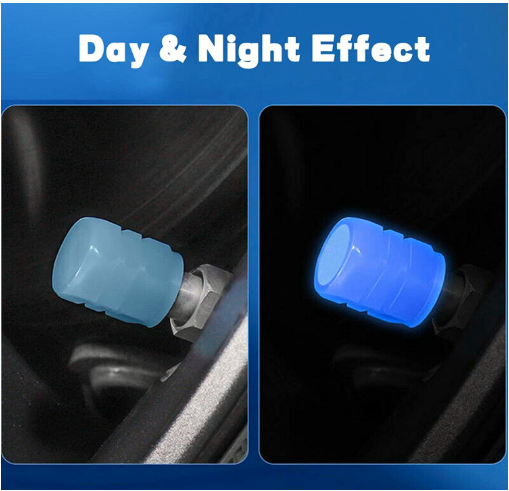 1-20PCS Luminous Glow Car & Motorcycle Tire Valve Caps – Night-Glowing, Waterproof, Universal Wheel Accessory