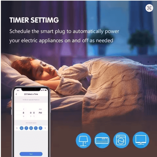 Melery WiFi Smart Power Strip 4-Outlet + 4 USB | Tuya Alexa Google Home Compatible (Brazil Plug, 1.5m Cord)