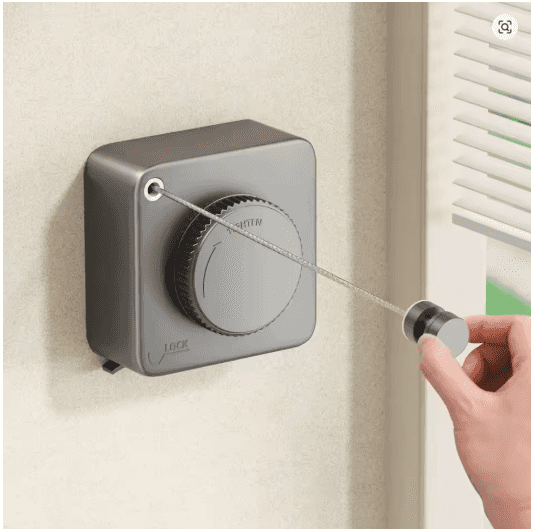 Retractable Clothesline Dryer – Wall Mounted Stainless Steel Laundry Rack for Indoor & Outdoor Drying