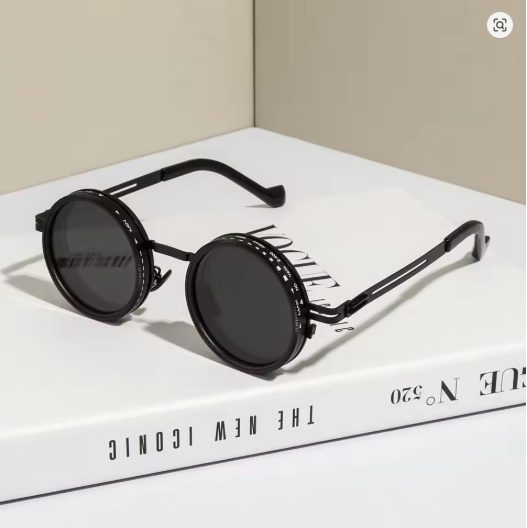 ND9 Polarized Round Sunglasses – Adjustable Dimming Retro Punk UV400 Shades for Men & Women Outdoor Fishing