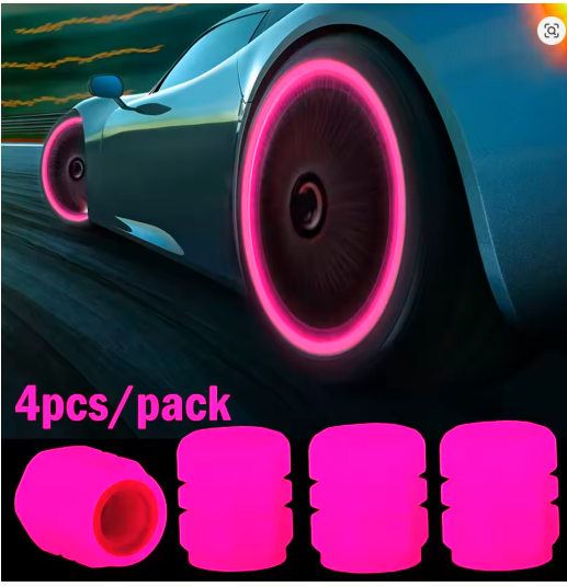 1-20PCS Luminous Glow Car & Motorcycle Tire Valve Caps – Night-Glowing, Waterproof, Universal Wheel Accessory