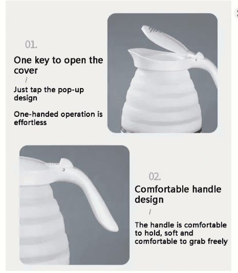 Mini Foldable Electric Kettle 0.6L | Portable Travel Water Heater with Auto Shut-Off