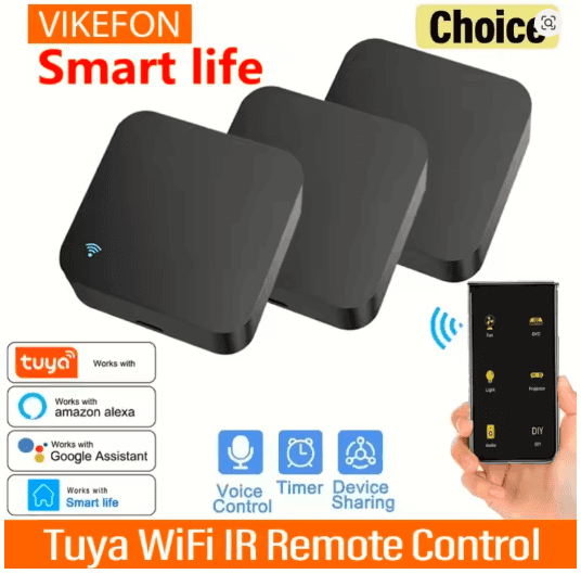 Tuya WiFi IR Remote Controller | Smart Universal Infrared Blaster for TV, AC & Fan | Works with Alexa & Google Home