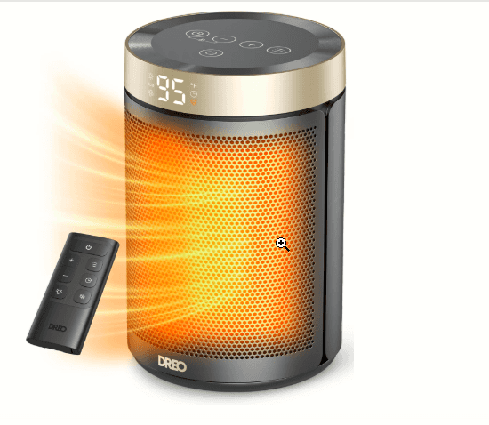 Dreo 1500W Portable Electric Space Heater | Fast Ceramic Heating with Thermostat, Remote, 12H Timer & Safety Features (2024 Upgrade)
