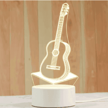 Creative 3D Acrylic Night Lamp – Decorative Bedside Table Light for Bedroom & Gift