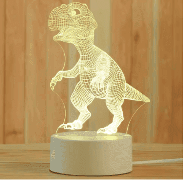 Creative 3D Acrylic Night Lamp – Decorative Bedside Table Light for Bedroom & Gift