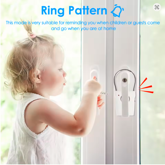 Door Handle Alarm – 110dB Portable Security Device with Adjustable Settings, Battery Operated for Home, Travel & Hotel Safety