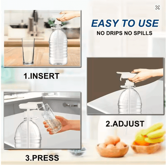 Electric Drink Dispenser – Battery Operated Magic Tap for Fridge Gallon Milk, Juice & Water – No-Lift Beverage Pump for Kids & Family