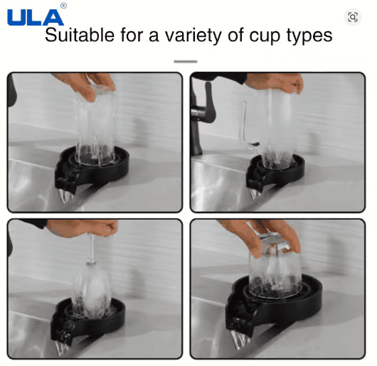 High Pressure Glass Rinser for Kitchen Sink – Faucet Cup Washer & Cleaning Tool for Coffee, Beer & Bar Accessories