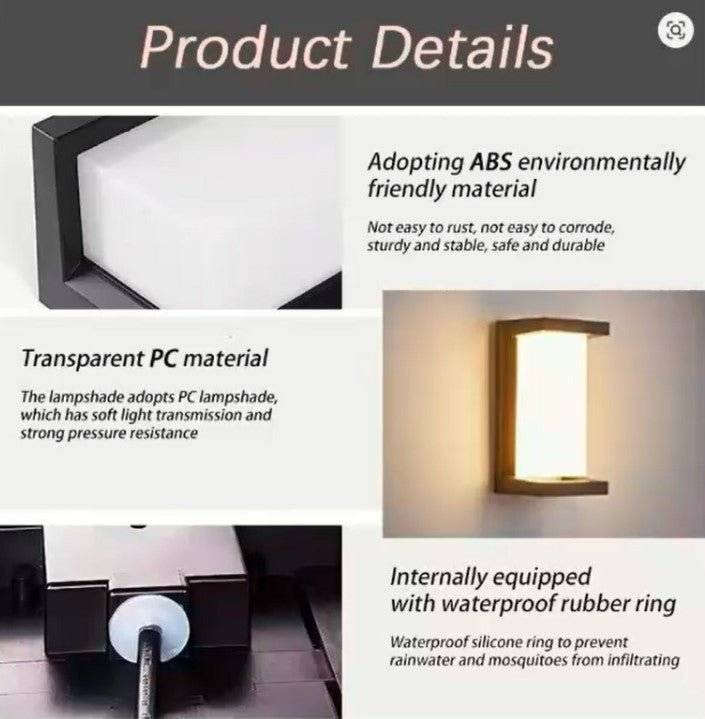 LED Outdoor Wall Light – IP66 Waterproof Motion Sensor Lamp for Porch, Balcony, Garden & Patio