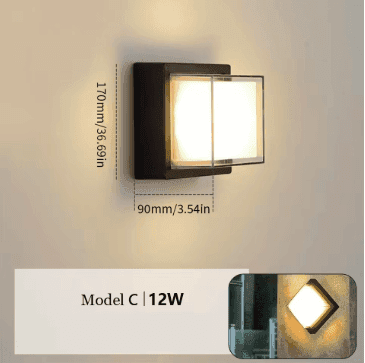 LED Outdoor Wall Light – IP66 Waterproof Motion Sensor Lamp for Porch, Balcony, Garden & Patio