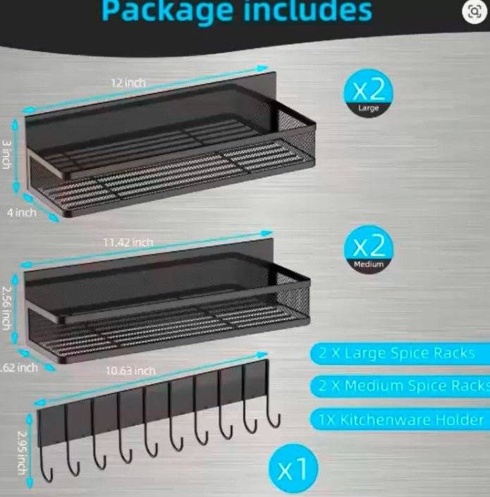 Magnetic Refrigerator Organizer – No - Drill Side - Mounted Spice Rack with Hooks & Multi - Layer Storage for Small Kitchens - GripGo.Online