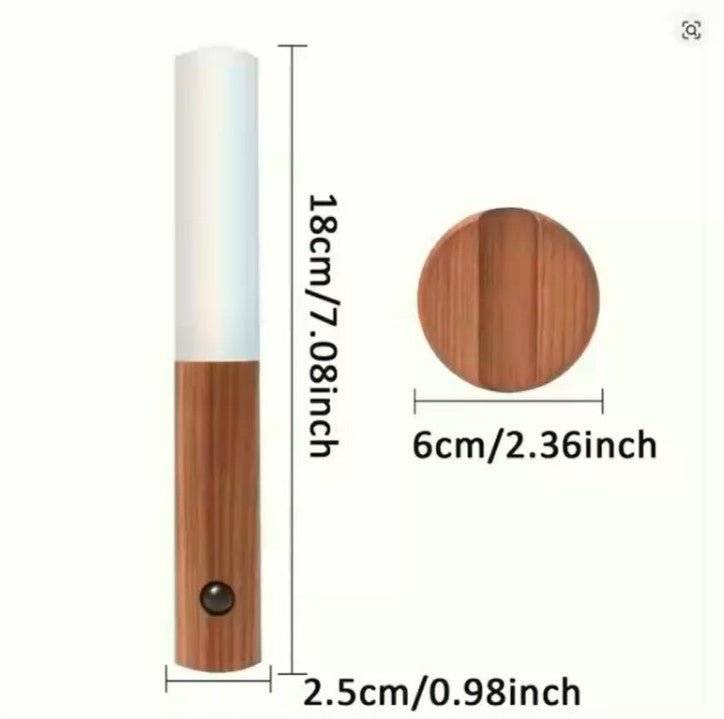 Rechargeable Motion Sensor Night Light – Magnetic Wooden Wall Sconce for Bedroom, Hallway & Stairs - GripGo.Online