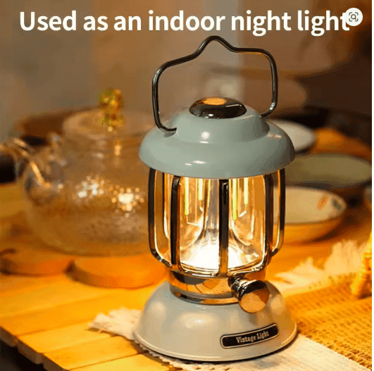 Retro Camping Lantern – USB Rechargeable, Waterproof & Vintage LED Light That Elevates Every Adventure - GripGo.Online