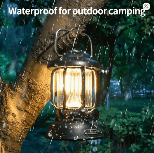 Retro Camping Lantern – USB Rechargeable, Waterproof & Vintage LED Light That Elevates Every Adventure