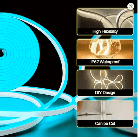 Tuya Smart WiFi Neon LED Strip 30M – RGB Music Sync Lights with Alexa & App Control