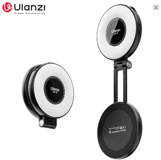 Ulanzi LM19 MagSafe Selfie Light – Portable Fill Light for iPhone 16/15/14/13/12 Pro Max, Vlog & Video Stand