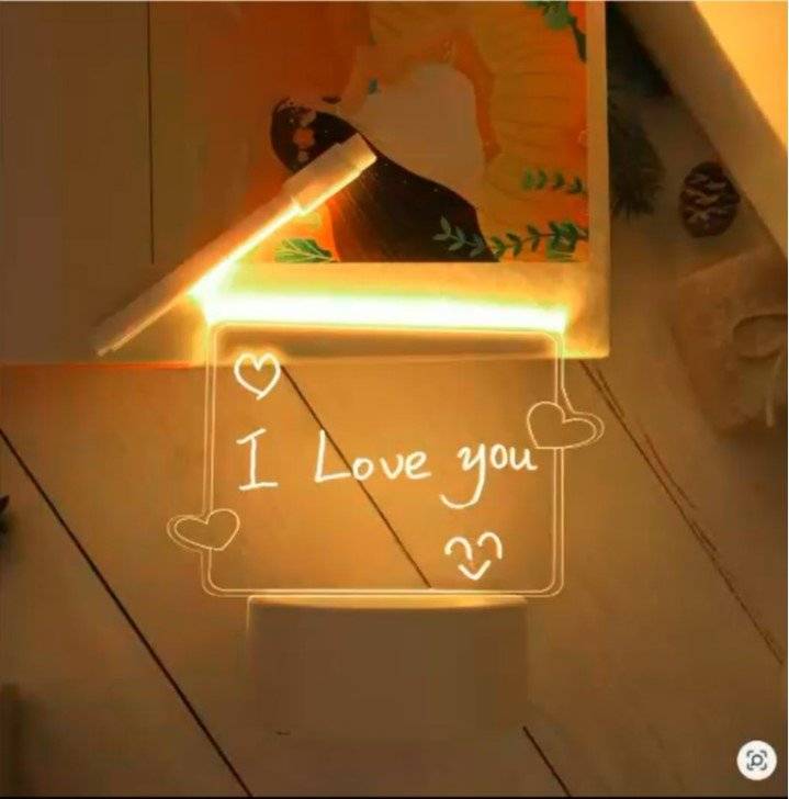 USB 3D Luminous Love Message Night Light – Erasable Message Board Lamp & Bedroom Gift Decoration - GripGo.Online