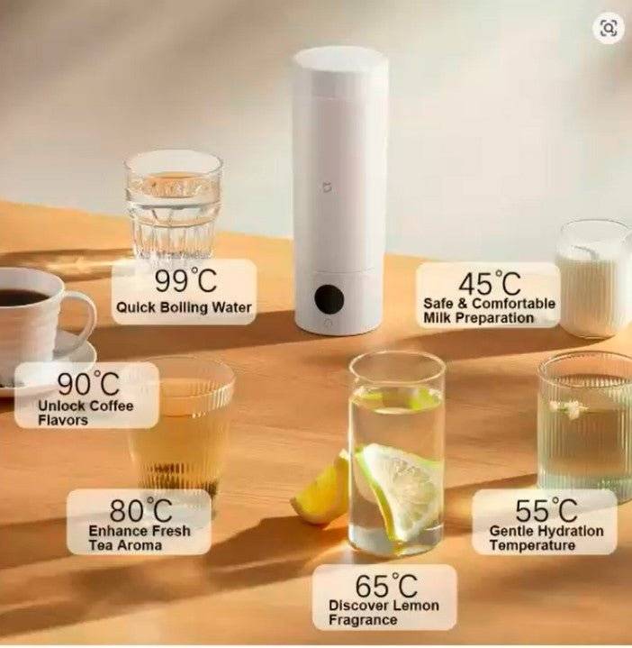 Xiaomi Mijia Portable Electric Heating Cup – 316 Stainless Steel Smart Thermos for Students & Travel